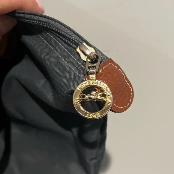 LONGCHAMP Le Pliage Tote bag Charcoal gray Canvas Small - Picture 2 of 11